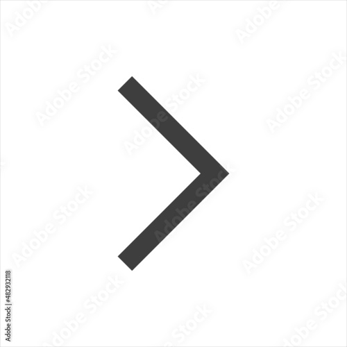 Arrow icon on a white background. Modern right arrow.