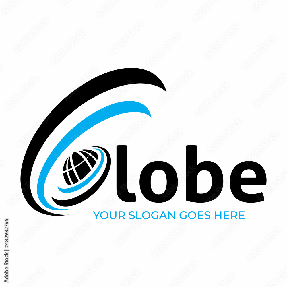 G letter arrow with globe icon vector logo template. Initial G Letter ...