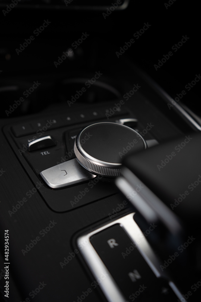 picture of modern car interior, modern car interieur shot of control panel