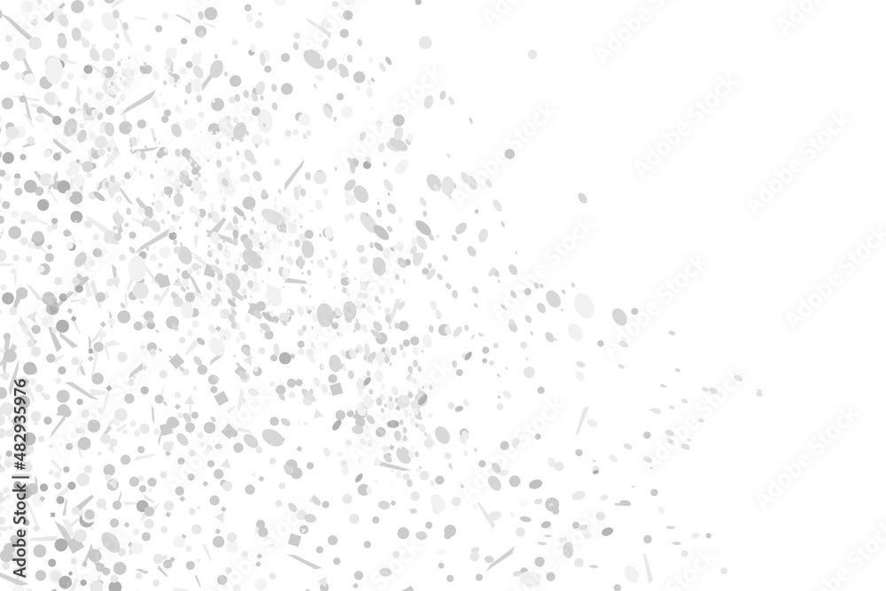 Confetti on white background. Luxury texture. Festive backdrop with glitters. Pattern for work. Print for polygraphy, posters, banners and textiles. Doodle for design and business