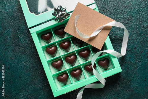 Heart shaped chocolate cand...