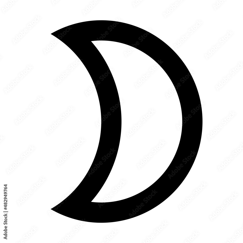 Dark Brightness  Icon, waxing crescent icon
