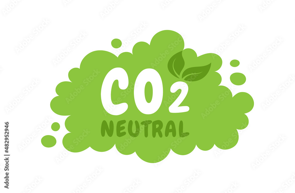 CO2 neutral labels. Zero carbon footprint, carbon emissions free, eco-friendly production. Vector graphic design CO2 neutral labels. Zero carbon footprint, carbon emissions free, eco-friendly production. Vector graphic design