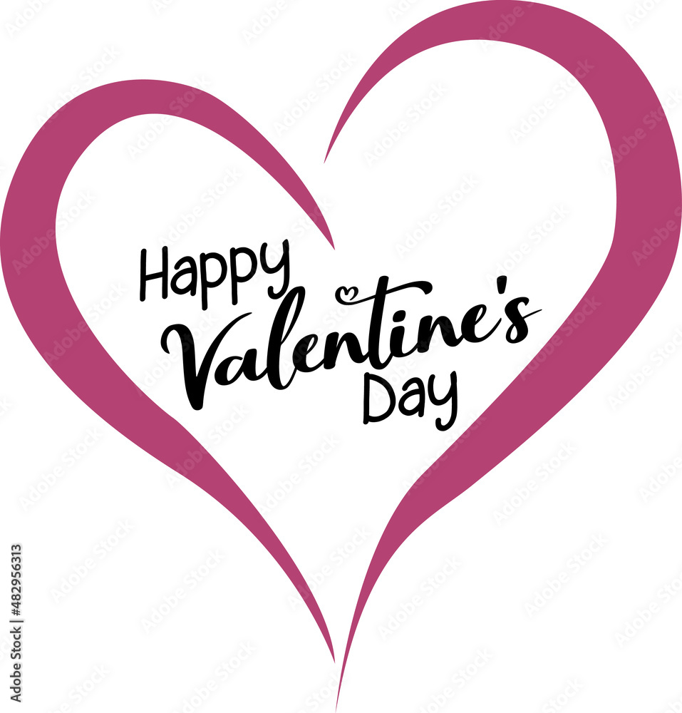 Happy Valentine's Day vector background.