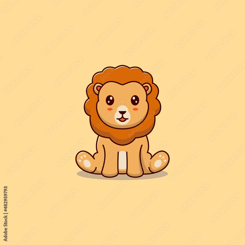 cute baby lion cartoon character cute baby lion cartoon character