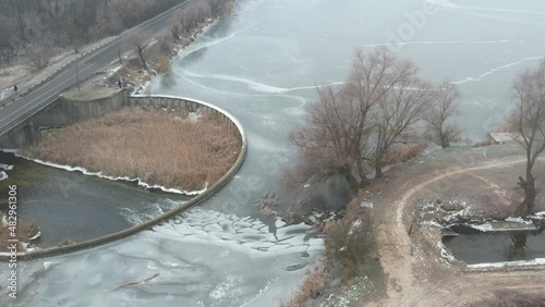 snow covered bridge