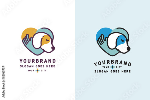 logo for rescue and foster family for animals