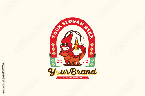 mexican style shrimp snack product logo