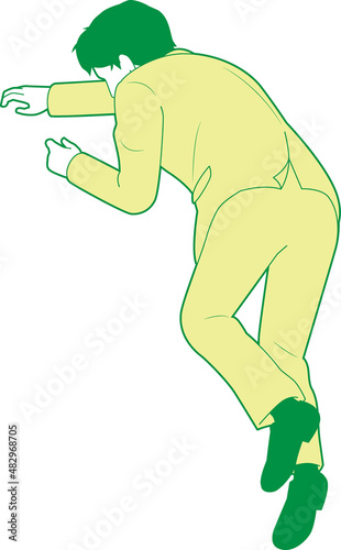 うつ伏せで倒れている男性②