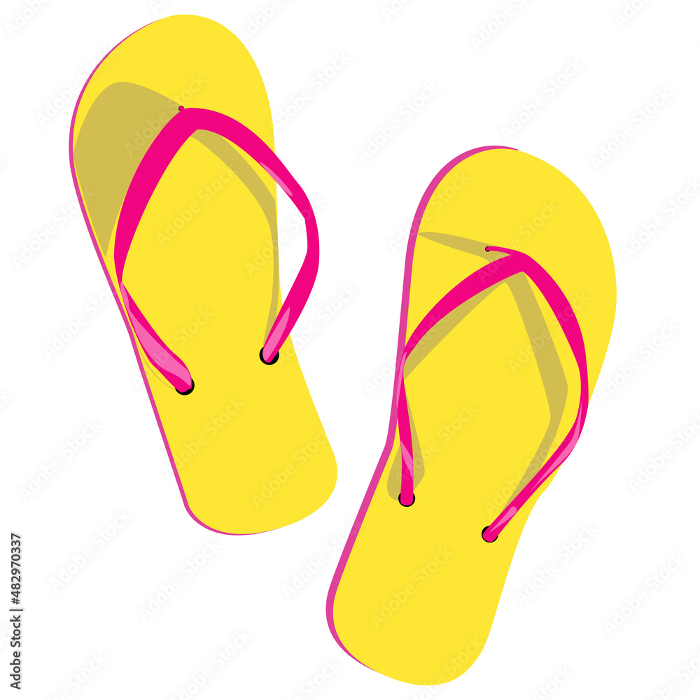 Chanclas de playa amarillas Chanclas de playa amarillas