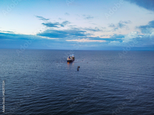 boat in the middle of the sea