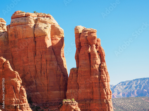 Sandstone cliffs, edges and spires