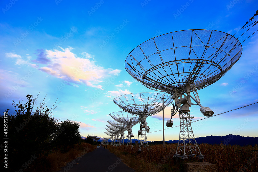 The observatory radio telescope