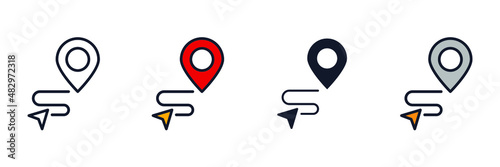 Gps tracking icon symbol template for graphic and web design collection logo vector illustration photo