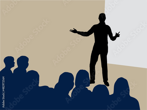 Guest Speaker in illustration graphic vector