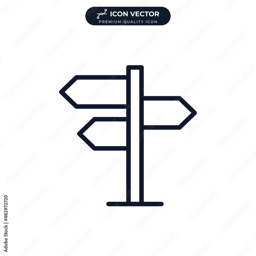 Direction sign icon symbol template for graphic and web design collection logo vector illustration Direction sign icon symbol template for graphic and web design collection logo vector illustration