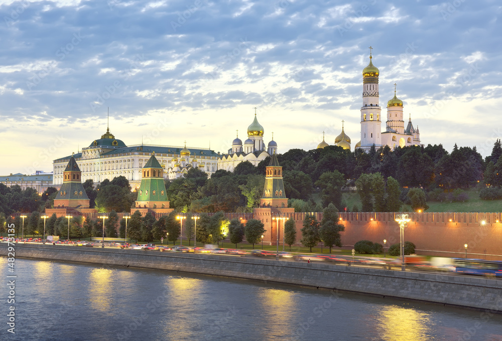 Moscow Kremlin in the evening lights Moscow Kremlin in the evening lights