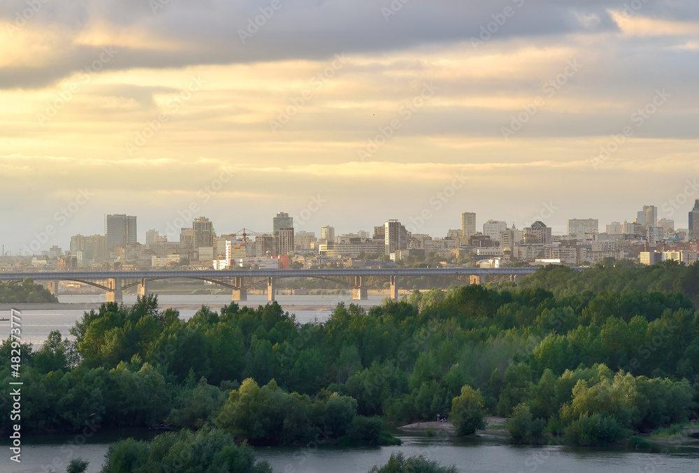Panorama of Novosibirsk on the Ob
