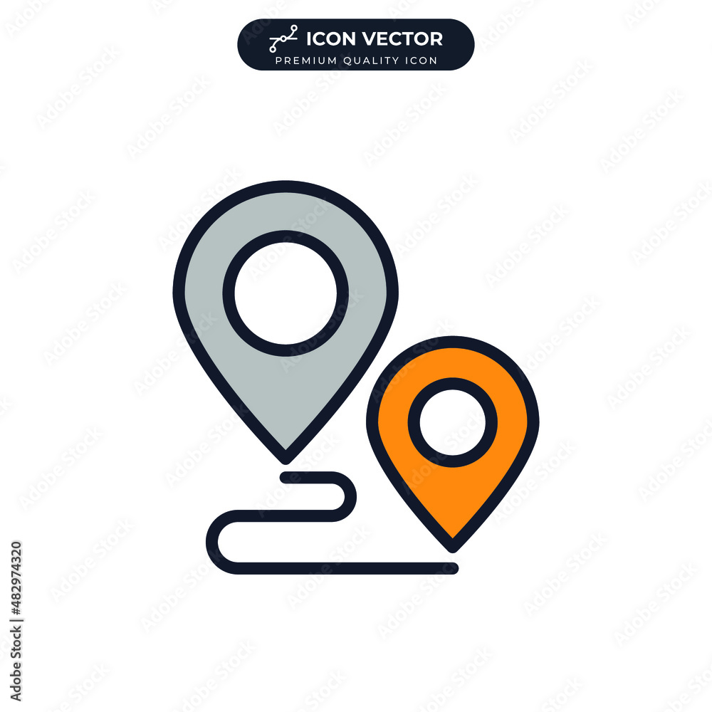 Route icon symbol template for graphic and web design collection logo vector illustration Route icon symbol template for graphic and web design collection logo vector illustration