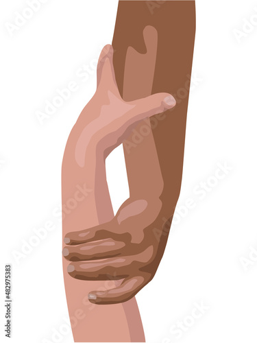 Helping Hand Teamwork in illustration graphic vector