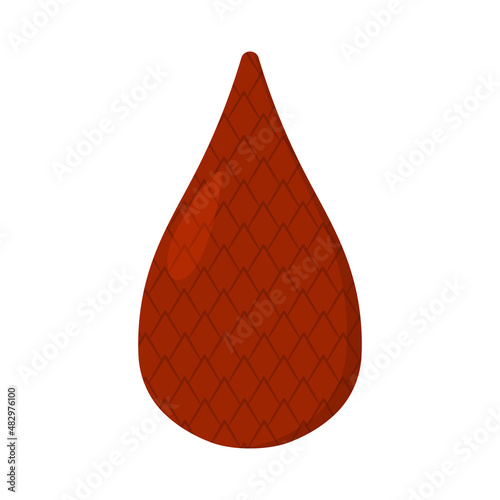 Flat Cartoon Snake Fruit Icon Vector Clip art Illustration Image Design