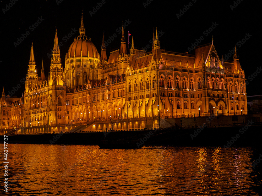 Fototapeta premium hungarian parliament building at night