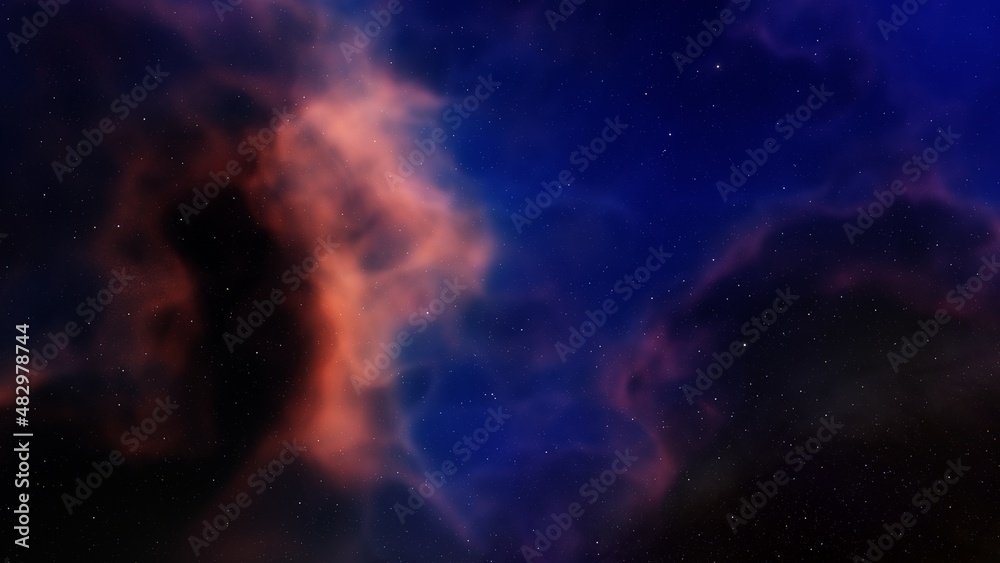 nebula gas cloud in deep outer space	
