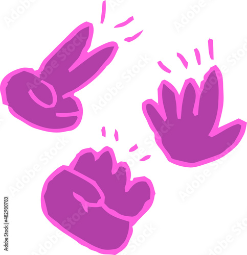 子供が描いたじゃんけんの絵 落書き 下手