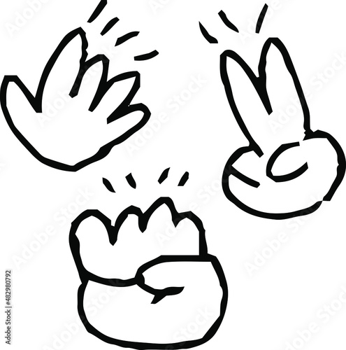 子供が描いたじゃんけんの絵 落書き 下手