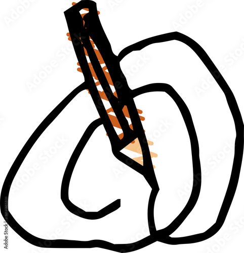 子供が描いた鉛筆の絵 落書き