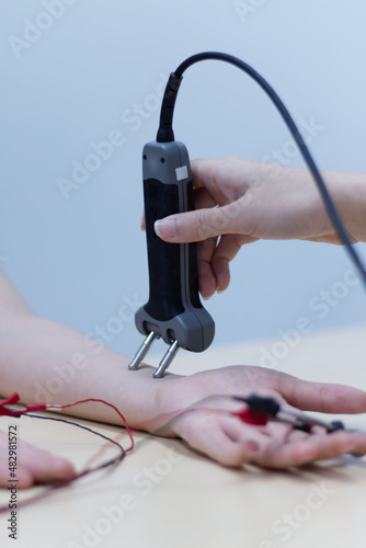 Electromyography medical examination of muscle nerves