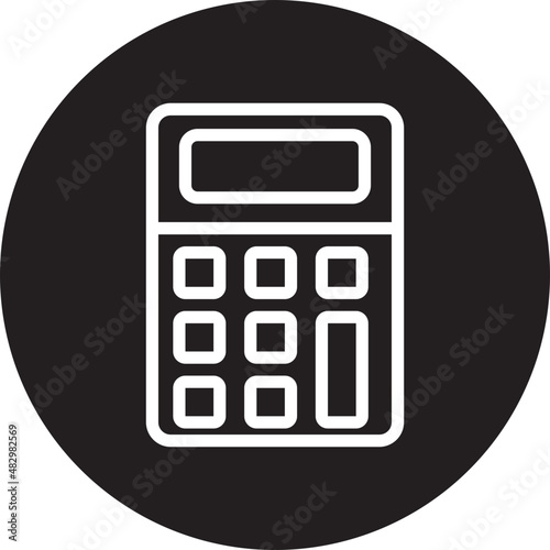 calculator glyph icon