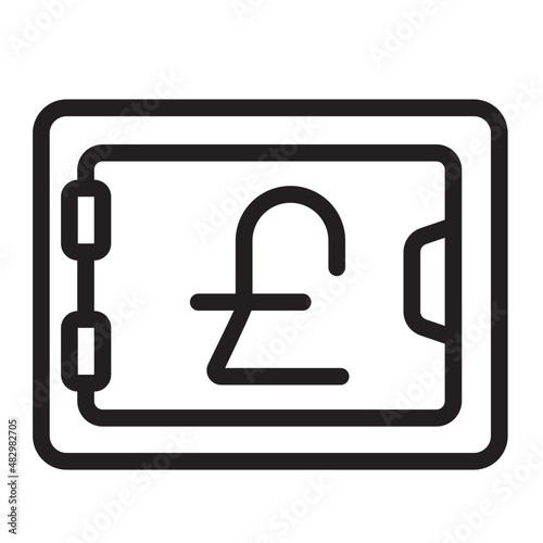 safebox line icon