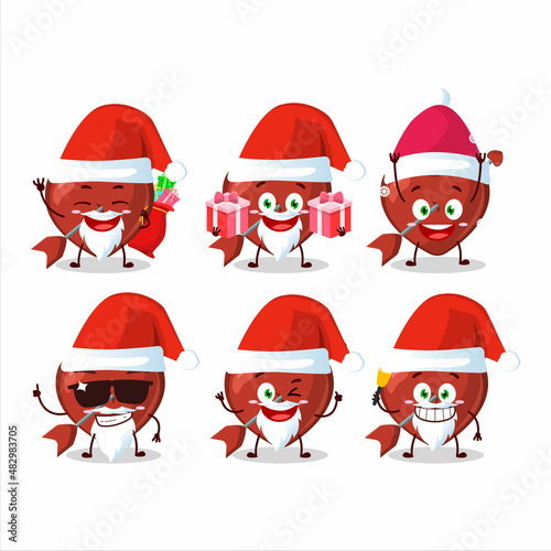 Santa Claus emoticons with cupid love arrow cartoon character