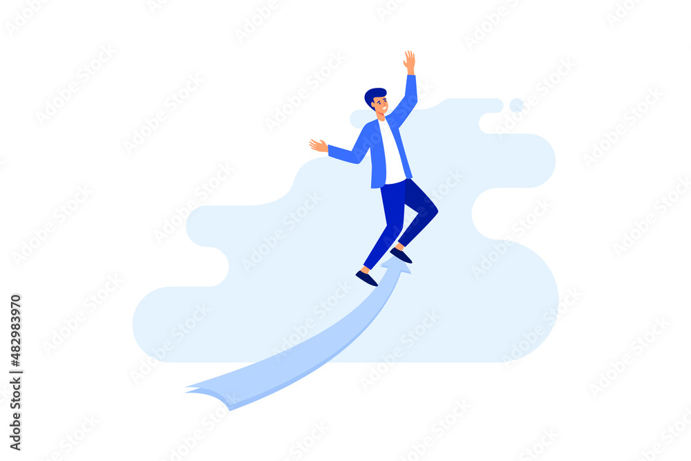 Running towards the goal. Business concept. Running towards the goal. Business concept.