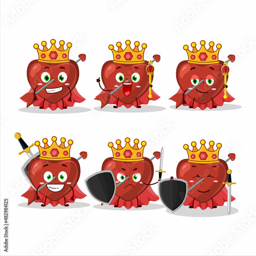 A Charismatic King cupid love arrow cartoon character wearing a gold crown