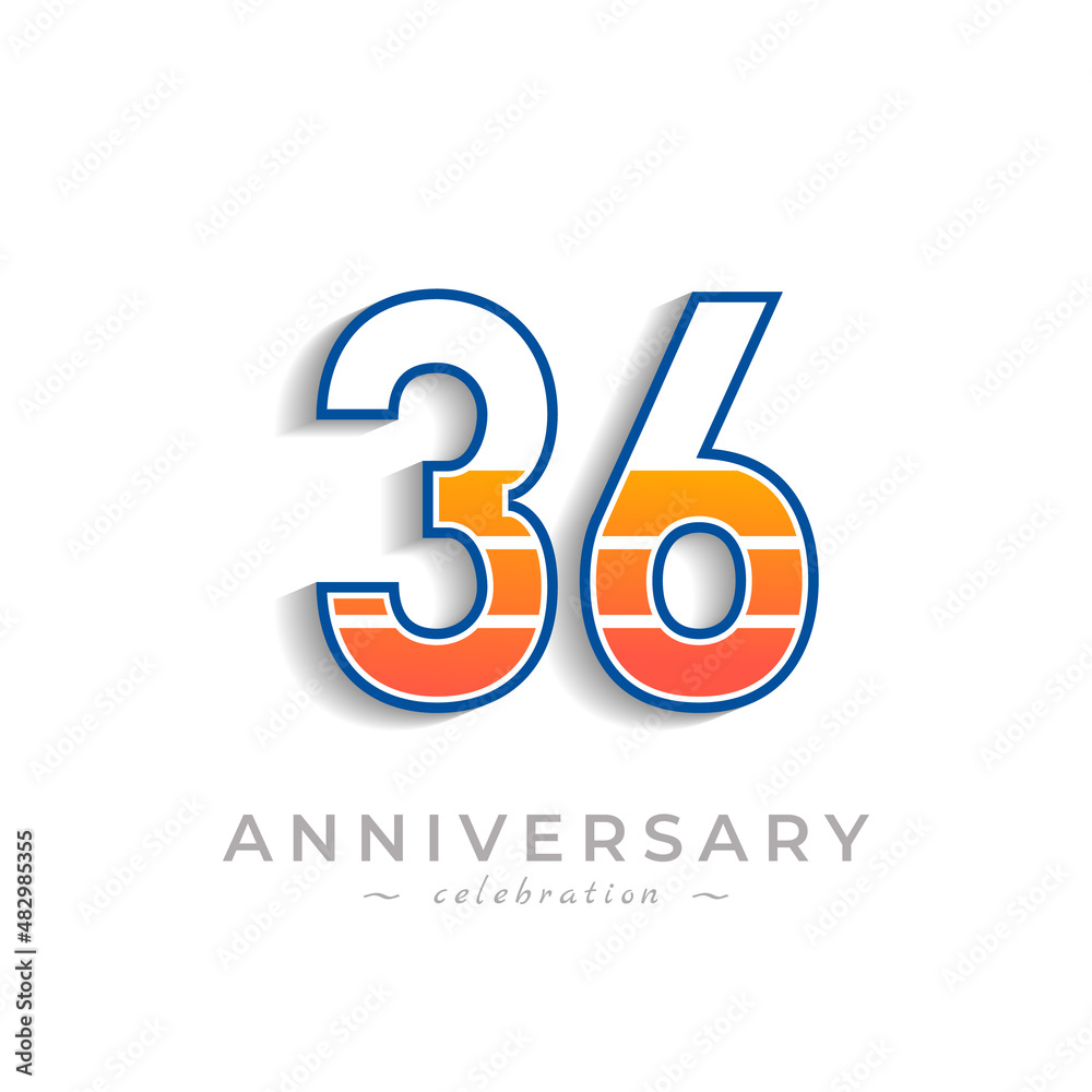 36 Year Anniversary Celebration with Charging Icon Battery for Celebration Event, Wedding, Greeting card, and Invitation Isolated on White Background 36 Year Anniversary Celebration with Charging Icon Battery for Celebration Event, Wedding, Greeting card, and Invitation Isolated on White Background