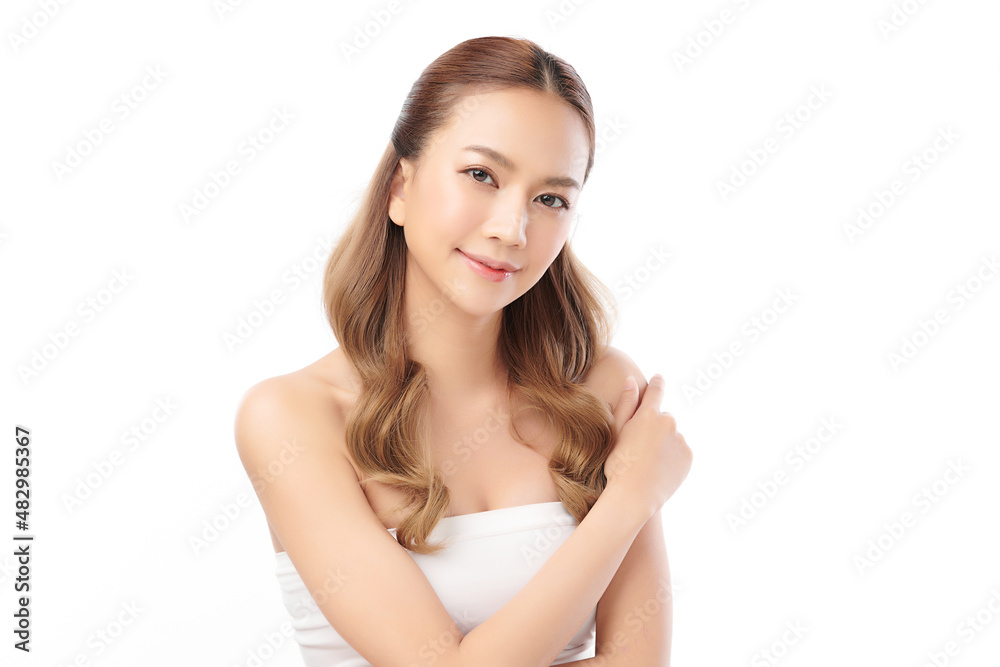 Beautiful young asian woman with clean fresh skin on white background, Face care, Facial treatment, Cosmetology, beauty and spa, Asian women portrait. Beautiful young asian woman with clean fresh skin on white background, Face care, Facial treatment, Cosmetology, beauty and spa, Asian women portrait.