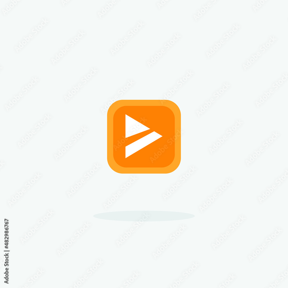 Fototapeta premium Play button vector icon