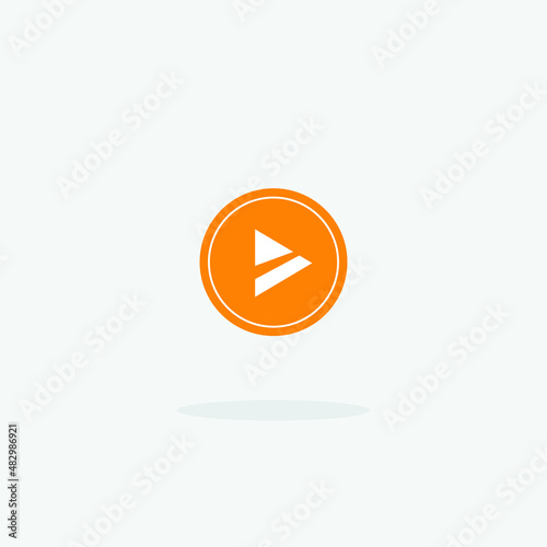 Free Download Play button vector icon - GFXLoad
