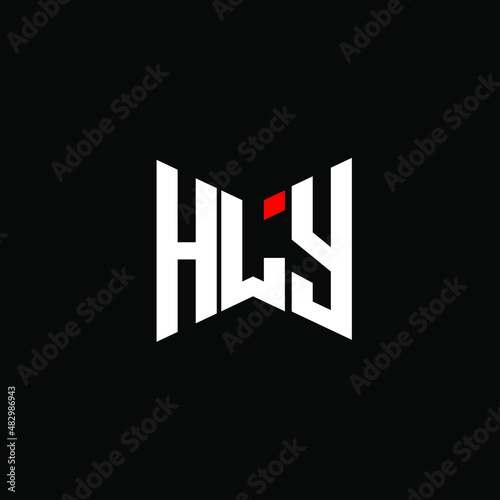 HLY letter logo creative design. HLY unique design photo