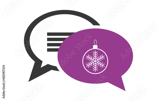 Logo boule de Noël.