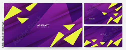 Set of abstract modern trendy minimal colorful background. Dynamic shapes composition with modern hipster futuristic graphic. Vector abstract background texture design, bright poster, banner