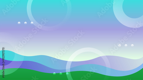 gradient fluid blue green colorful abstract geometric design background