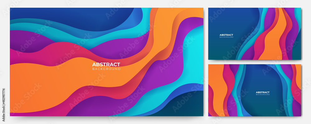 Set of abstract modern trendy minimal colorful background. Dynamic shapes composition with modern hipster futuristic graphic. Vector abstract background texture design, bright poster, banner Set of abstract modern trendy minimal colorful background. Dynamic shapes composition with modern hipster futuristic graphic. Vector abstract background texture design, bright poster, banner