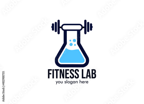 fitness lab logo vector and abstract