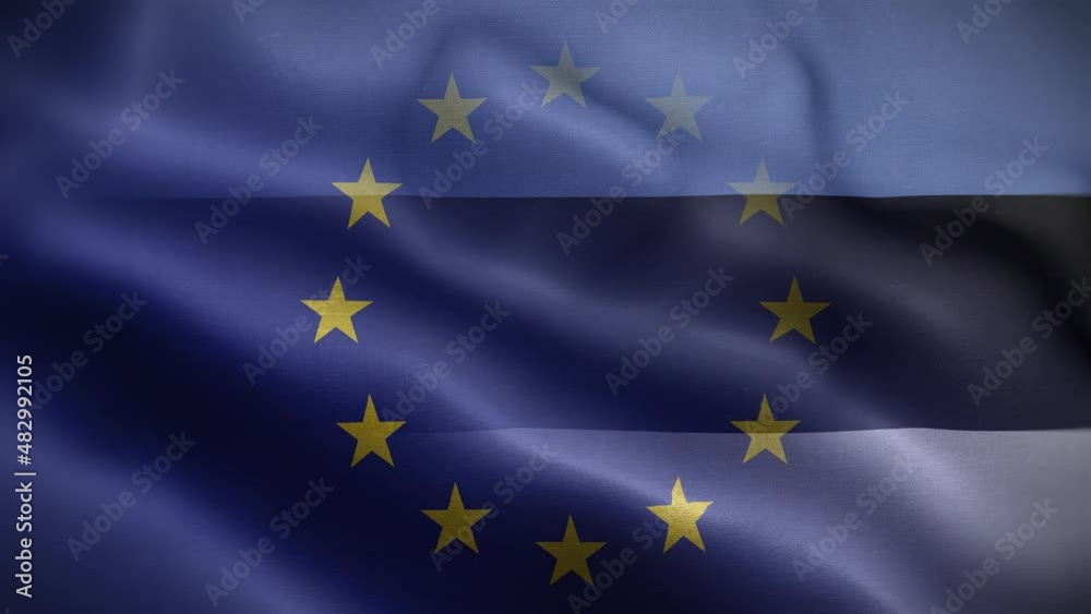 EU Estonia Flag Loop Background 4K EU Estonia Flag Loop Background 4K