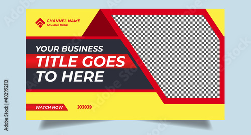 youtube thumbnail template | Youtube video thumbnail for marketing agency | Youtube thumbnail | video thumbnail | Creative corporate social media web cover banner | editable thumbnail template