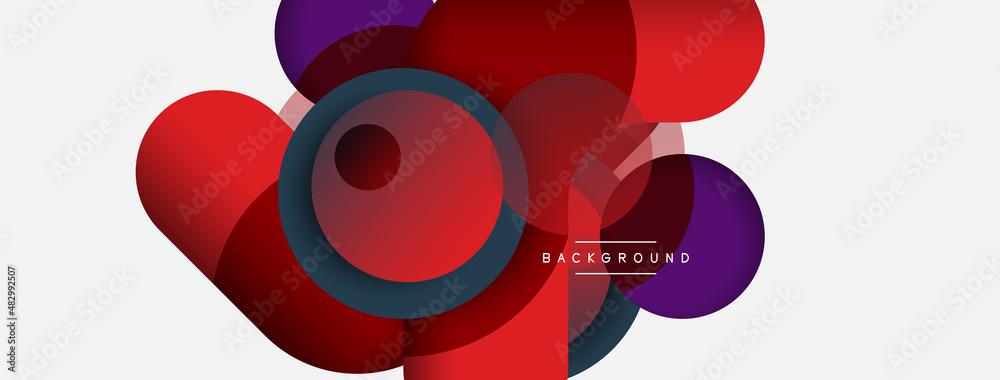 Vector round shapes circles minimal geometric background. Vector illustration for wallpaper banner background or landing page Vector round shapes circles minimal geometric background. Vector illustration for wallpaper banner background or landing page