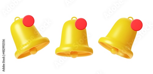 3d notification bell icon